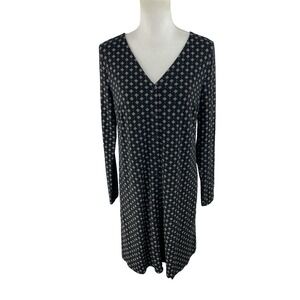 Garnet Hill‎ Womens S Phoebe Button Front Knit Dress Tencel A-Line Pockets